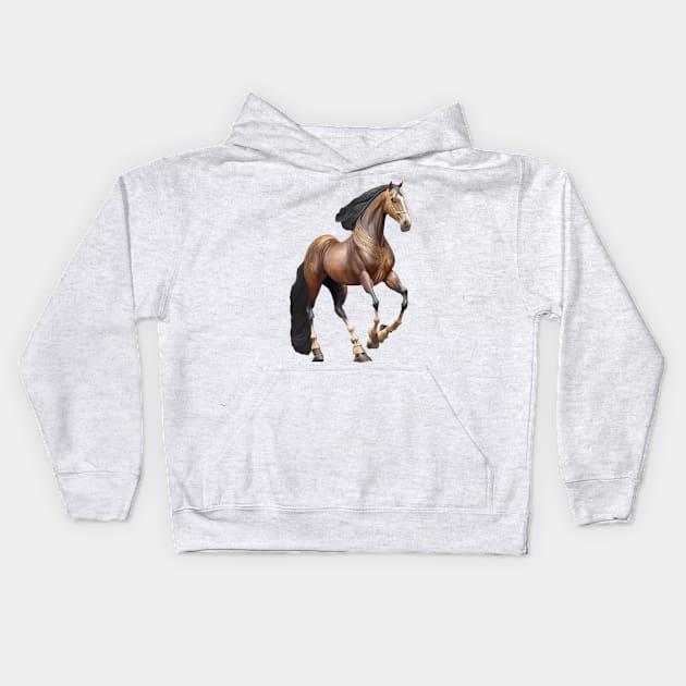 Horse Kids Hoodie by Moulezitouna